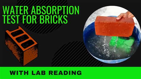 water absorption test on bricks